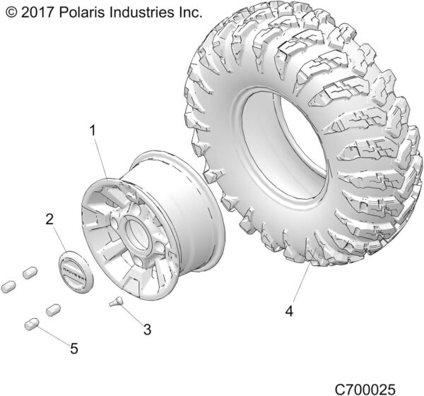 Polaris Rim Cap, Genuine OEM Part 1521954