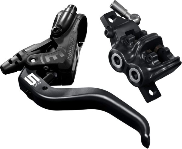 Magura MT5 2-Finger Lightweight Aluminium Bicycle Brake Lever, Useable on Left/Right, 2,200 mm Cable Length, Single Pad Set IncludingAccessories