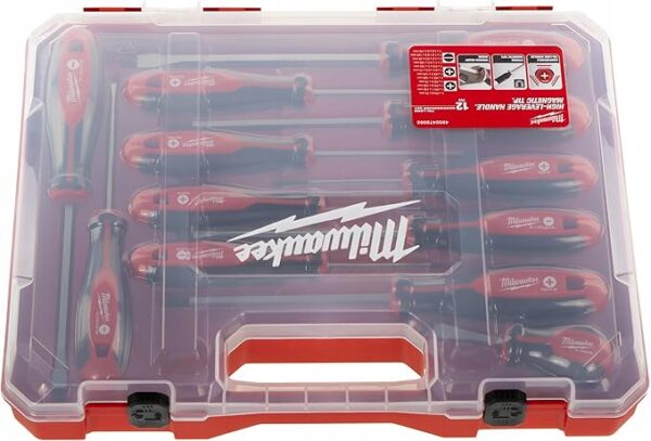 Milwaukee Set of 12 Tri-Lobe Screwdrivers, Red