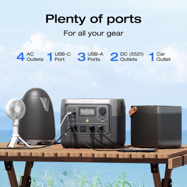 EF ECOFLOW Portable Power Station RIVER 2 Pro 700, 716Wh LiFePO4 Battery, 70 Min Fast Charging, 4X800W (X-Boost 1600W) AC Outlets, Solar Generator