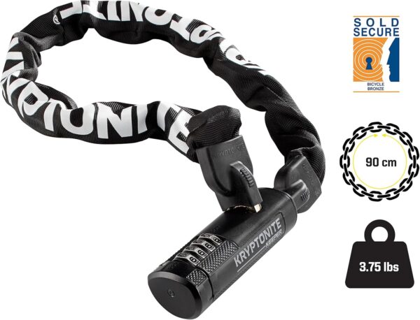 Kryptonite Keeper Combination Integrated Bicycle Chain (7mm X 90cm)