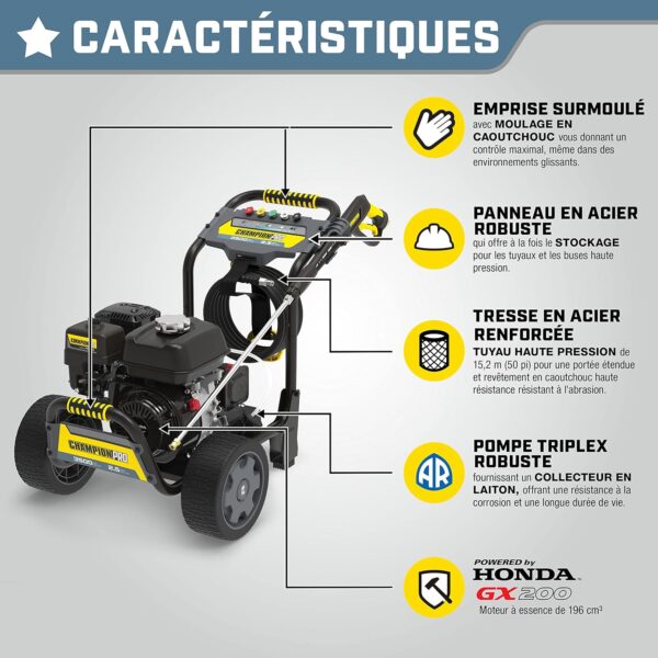 Champion Power Equipment ChampionPRO 3500-PSI 2.5-GPM Commercial Duty Low Profile Gas Pressure Washer