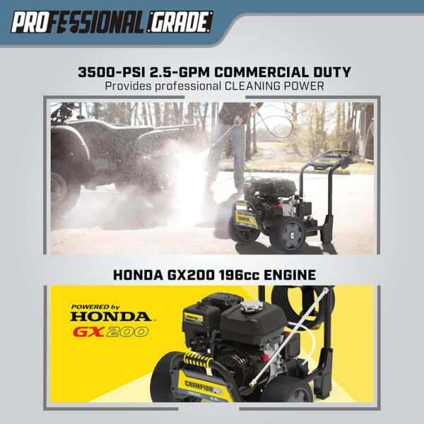 Champion Power Equipment ChampionPRO 3500-PSI 2.5-GPM Commercial Duty Low Profile Gas Pressure Washer